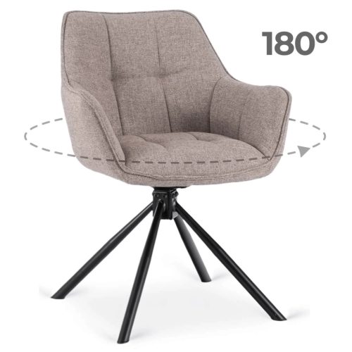 Otočná stolička v cappuccino farbe – PEONY 2