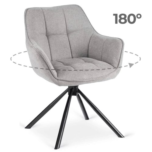 Otočná stolička v sivej farbe – PEONY 2
