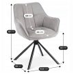 Otočná stolička v sivej farbe – PEONY 2
