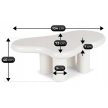 Coffee table PERLA white