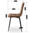 Peru szék barna színben, bársony kárpittal