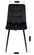 Szék fekete színben, bársony kárpittal PERU