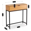 PETRA Dressing Table Oak/Black