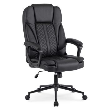 Forgószék fekete színben, műbőr kárpittal. PHONIX