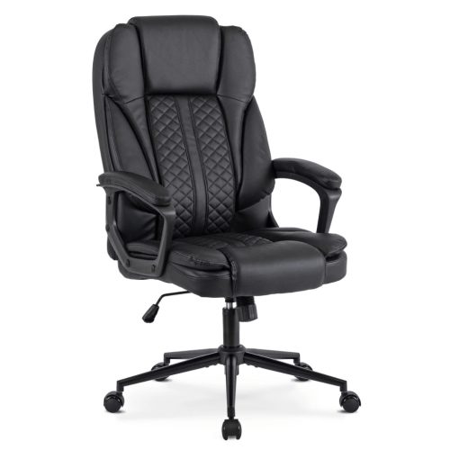 Forgószék fekete színben, műbőr kárpittal. PHONIX