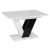 Bővíthető étkezőasztal 120–160 cm fehér / fekete magasfényű kivitelben – CLARK
