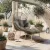 Outdoor Lounge Armchair with Footrest Grey PORTLAND