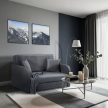 2-seater extendable armchair bed in grey color - Vero 2