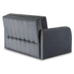 2-seater extendable armchair bed in grey color - Vero 2