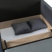 2-seater extendable armchair bed in grey color - Vero 2