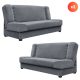 2 db kihúzható kanapé szürke velúr kárpitozással – PIANO
