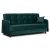 Kihúzható kanapé zöld velúr kárpitozással - TIVOLI