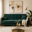2 db kihúzható kanapé zöld velúr kárpitozással - TIVOLI
