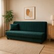Extendable sofa in green velvet upholstery - Sigma