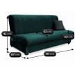 Extendable sofa in green velvet upholstery - Sigma