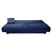 Extendable sofa in dark blue velvet upholstery - Sigma
