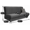 Extendable sofa in grey color - Sigma