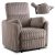 Recliner armchair RAUL grey plush fabric
