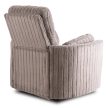 Recliner armchair RAUL grey plush fabric