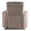 Recliner armchair RAUL grey plush fabric