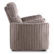 Recliner armchair RAUL grey plush fabric