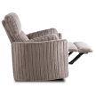 Recliner armchair RAUL grey plush fabric