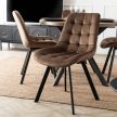 Krzesło RICK Brązowe Welurowe