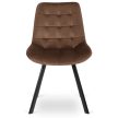 Krzesło RICK Brązowe Welurowe