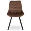 Krzesło RICK Brązowe Welurowe
