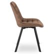 Krzesło RICK Brązowe Welurowe