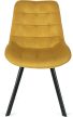Szék mustársárga színben, bársony kárpittal. RICK