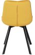 Szék mustársárga színben, bársony kárpittal. RICK