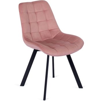 Szék rózsaszín színben, bársony kárpittal. RICK