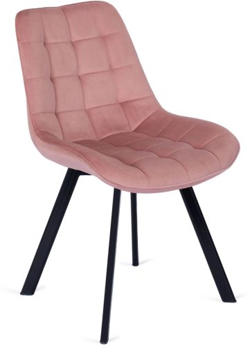 Szék rózsaszín színben, bársony kárpittal. RICK