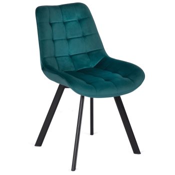 Szék türkiz színben, bársony kárpittal. RICK