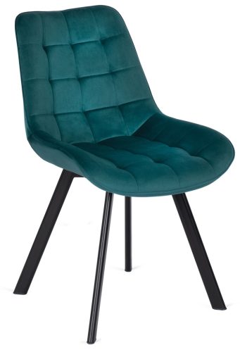 Szék türkiz színben, bársony kárpittal. RICK