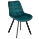 Szék türkiz színben, bársony kárpittal. RICK