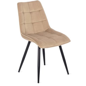 Szék bézs színben, bársony kárpittal RIO