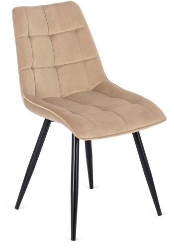 Szék bézs színben, bársony kárpittal RIO