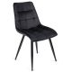 Szék fekete színben, bársony kárpittal. RIO