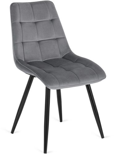 Szék szürke színben, bársony kárpittal. RIO