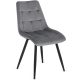 Szék szürke színben, bársony kárpittal. RIO