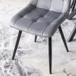 Szék szürke színben, bársony kárpittal. RIO