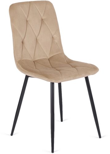 Szék bézs színben, bársony kárpittal ROBIN