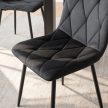 Szék fekete színben, bársony kárpittal. ROBIN