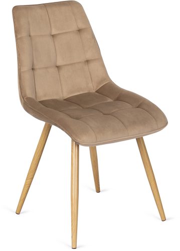 Szék bézs színben, bársony kárpittal RODRI