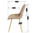 Szék bézs színben, bársony kárpittal RODRI