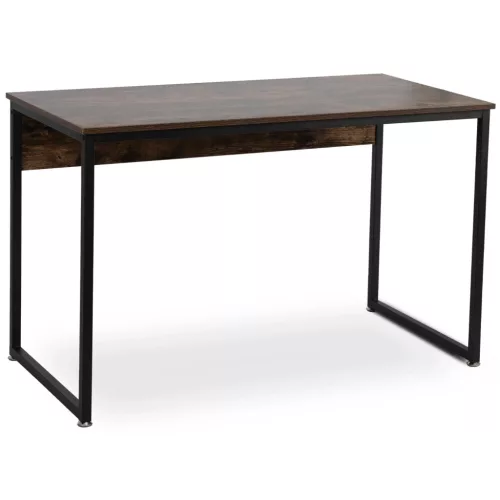 Íróasztal 120 cm méretben, rusztikus tölgy/fekete színben ROSS