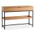 RUBY Hallway Console Table with Shelf Oak/Black 100 cm