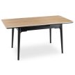 Kihúzható kerámia étkezőasztal 120–160 cm méretben, tölgy/fekete színben SAMER